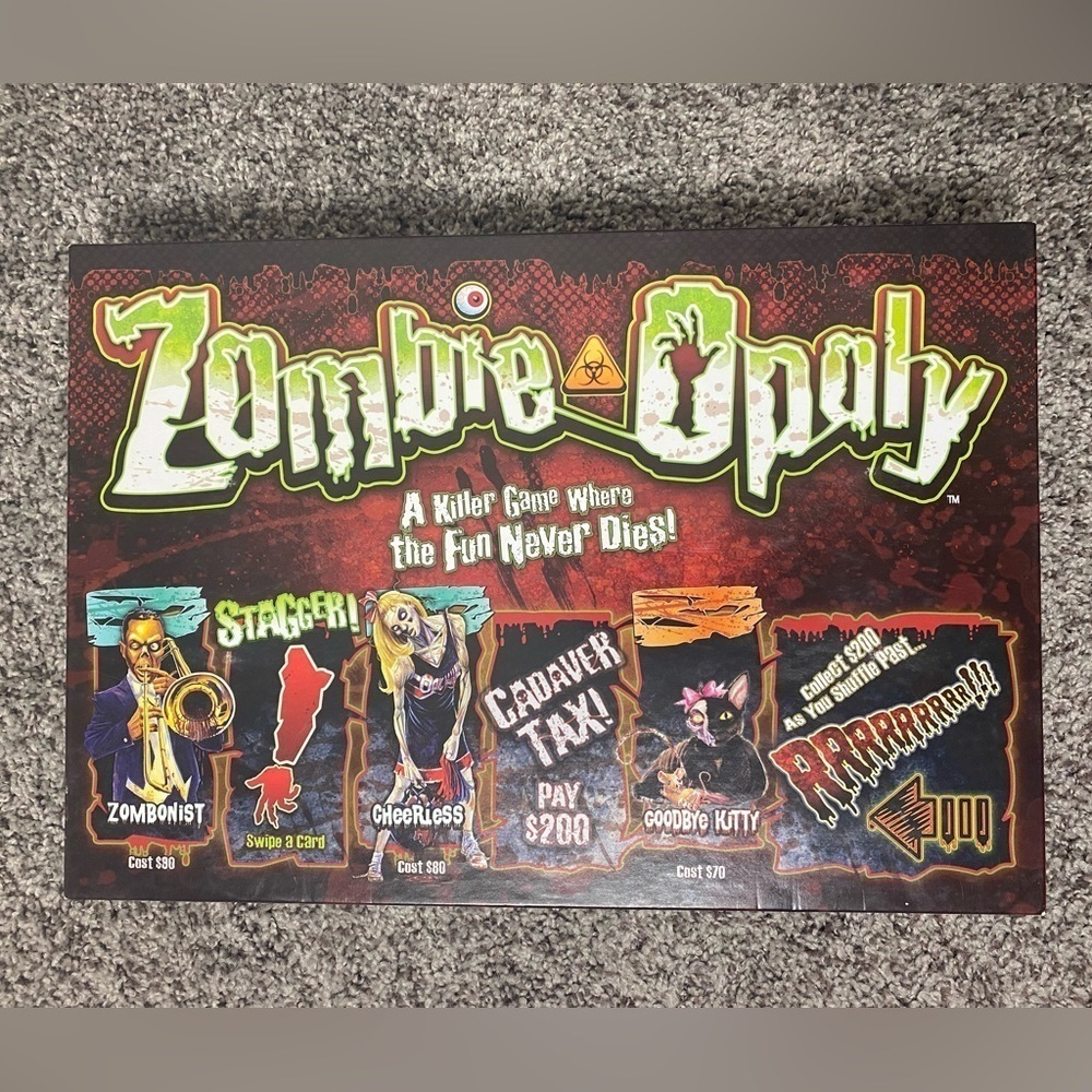 Monopoly Zombie Opoly Board Game